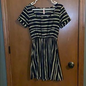 Navy striped dress